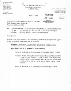 04-23-01 Tom Beard WCAB Defendants Declarartion of Readinesss to Appear_Page_1